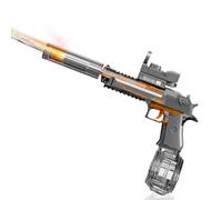 UROINT Pistolet à Eau éLectrique pour Enfants, Pistolets à Eau Automatique Longue PortéE, Electric Water Gun avec Lampe LED Piscine Jouet Cadeau pour GarçOns Et Filles Adultes (Desert Eagle Noir)