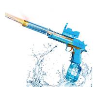 UROINT Pistolet à Eau éLectrique pour Enfants, Pistolets à Eau Automatique Longue PortéE, Electric Water Gun avec Lampe LED Piscine Jouet Cadeau pour GarçOns Et Filles Adultes (Desert Eagle Bleu)