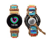 Urpanda Bracelet de montre de 20 mm compatible avec Samsung Galaxy Watch 7/6/5/5pro/4/4 Classic/3/Active 2 40 mm, 41 mm, 42 mm, 44 mm, 46 mm, pierre naturelle chakra, bracelet de perles style bohème