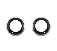 URPIZY 1 paire de cache-phares antibrouillard pour Mitsubishi Outlander 2010-2012, plastique noir argenté, compatible avec OEM 8321A290 8321A289, installation facile