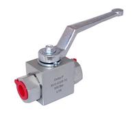 URPIZY 1PC Hydraulique 2 Voies Haute Pression Robinet à Bille - 3/8" pour BSP - 500 Bar MWP Hydraulique Vanne à Bille en Acier Au Carbone