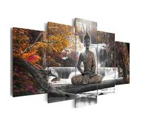 URPIZY 5 pièces d'art mural moderne Bouddha zen Paysage Kit de peinture sans cadre, décoration de salon et de bureau, tailles 30 x 50 cm 2 pièces, 30 x 70 cm 2 pièces, 30 x 80 cm 1 pièce