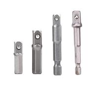 URPIZY Adaptateur de foret avec tige hexagonale 1/4" vers emmanchement carré, en acier au chrome-vanadium, longueur 25/30/50/65 mm, compatible avec visseuse électrique et pneumatique et masc de