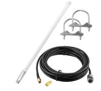 URPIZY Antenne Omnidirectionnelle Fibre Optique 12dBi 860-930MHz RG58 Câble 8M N Mâle pour LoRa Miners (Helium, Bobcat, RAK, Sensecap) Extérieure