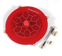 URPIZY Antenne triple alimentation 150 mm 5,8 GHz 14 dBi gain pour transmission d'image FPV Pagoda Array SMA femelle circulaire gauche polarisation rouge