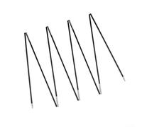 URPIZY Arceaux de tente de rechange 3,2-4,1 m en fibre de verre - Kit de réparation pour camping, randonnée, tentes d'extérieur - 1 à 4 personnes - Noir - 7 mm de diamètre (3,2 m)