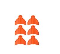URPIZY Arrow Fletching Lot de 6 capuchons de protection pour plumes de flèche, orange/bleu, convient pour les tiges de moins de 9 mm, légers et compacts (3,1 g)