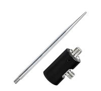 URPIZY Base d'antenne en alliage d'aluminium, connecteur et connecteur de montage de câble, tous deux montés en M pour pièces radio RF à ondes courtes