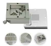 URPIZY BGA Kit de Reballing avec support de station Reball 90 mm et 10 pochoirs pour réparation de puce BGA