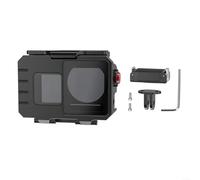 URPIZY Boîtier de plongée en métal pour DJI Action 5 Pro/4/3, étanche à 80 m avec joint EPDM, lentille en verre transparent, support magnétique rapide pour prise de vue horizontale/verticale (Black2)
