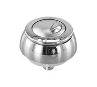 URPIZY Bouton de chasse d'eau pour Siamp 32500007 et Optima 50, double chasse avec hauteur réglable et trop-plein, actionné par câble, convient pour Twyfürd Vitra, 2-4,5 l, 3,5 L/s, argent