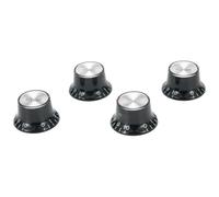 URPIZY Boutons de guitare 2 tons 2 volumes - En aluminium et acrylique - Axe de 6 mm - Compatible avec les modèles Gibson Les Paul et SG