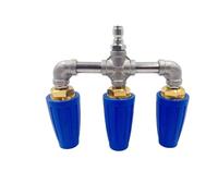 URPIZY Buse de nettoyeur haute pression avec rotation à 360 ° et double jet 1/4" à dégagement rapide en acier inoxydable pour nettoyage turbo de véhicules et terrasses