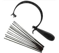 URPIZY C-Type Curve Scie Outil à main de précision pour la fabrication de bijoux avec conception de coupe, tension réglable, poignée incurvée ergonomique, compatible avec 12 lames de scie