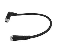 URPIZY Câble d'alimentation électrique pour moulinet de pêche avec connecteur coudé à 2 trous en PVC et cuivre, compatible avec Daiwa et Shimano, 0,45-2 m, noir et argenté
