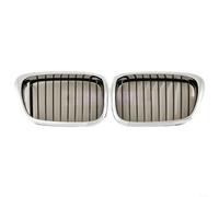 URPIZY Calandre avant chromée noire pour BMW E39 1997-2003 Berline Touring 525I 528I pour 530I 540I M5 Grille de radiateur OEM 51137005837 51137005838 Accessoires de rechange (paire)