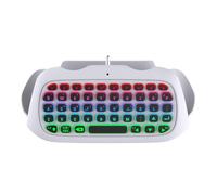 URPIZY Clavier sans fil RVB pour PS5/PS5 Pro, audio intégré et jack 3,5 mm, connexion sans fil via BT 3.0, pour chat et jeux
