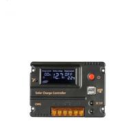 URPIZY Contrôleur de charge solaire automatique 12 V/24 V 10 A/20 A PWM avec affichage LCD, sortie USB 5 V et CC 12 V, protection contre la surcharge, les courts-circuits et l'inversion de polarité