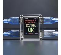 URPIZY Contrôleur USB pour clavier et souris avec double port USB, processeur indépendant 240 MHz, programmation macro, boîtier ABS, taux de rapport rapide, compatible avec les câbles et B