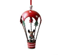 URPIZY Décoration de Noël - Pendentif - Décoration de Noël - Fer - Décoration d'arbre de Noël - 6 x 11 cm - Blanc (mousse)