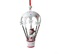 URPIZY Décoration de Noël - Pendentif en fer - Décoration d'arbre de Noël - 6 x 11 cm - Blanc (SnowMan)