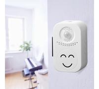 URPIZY Détecteur de mouvement infrarouge - Sonnette de bienvenue avec 12 voix et mode d'enregistrement - Batterie rechargeable - Angle de vision de 120° - Pour magasin, atelier et supermarché - ABS