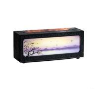 URPIZY Diffuseur d'aromathérapie avec lampe de nuit et humidificateur USB, humidification à trois niveaux pour la détente à la maison/au bureau, pour la méditation/yoga (noir)