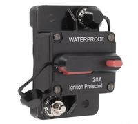 URPIZY Disjoncteur à réinitialisation manuelle 20 A, porte fusible étanche IP67 pour 12-48 V CC, convient pour bateaux, camping-cars, systèmes solaires