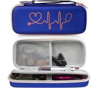 URPIZY Étui rigide en polyuréthane et EVA pour stéthoscope - Pour médecins et services d'urgence - Protection sûre et rangement ordonné - Bleu