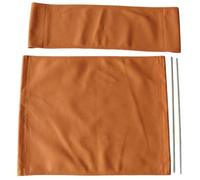 URPIZY Garniture en tissu pour chaise de réalisateur en toile, pliable et résistante, orange, compatible avec les cadres tubulaires ronds, lot de 2 (52 x 16 cm et 48 x 38 cm)