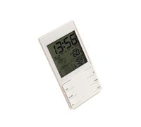 URPIZY HTC-2S Thermomètre numérique à rétroéclairage LED avec affichage de la température et prévisions météorologiques pour l'intérieur | Réveil réglable, mode 12/24 heures, conversion C/F