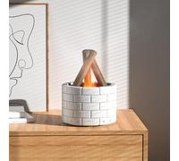 URPIZY Humidificateur avec simulation de flamme avec fonction aromathérapie et réservoir d'eau de 250 ml, mini diffuseur de feu de camp avec connecteur de type C, matériau ABS + PP pour la maison ou