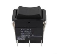URPIZY HY12-9-3 Interrupteur à bascule 125/250 V 20 A 6 broches pour l'industrie et le commerce (1 pièce)