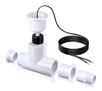 URPIZY Interrupteur à flotteur de niveau d'eau pour systèmes de climatisation HVAC - Capteur de vidange de condensat - Blanc - Capteur de climatisation - Interrupteur de traitement de l'air