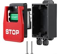 URPIZY Interrupteur de sécurité monophasé 120 V/230 V, interrupteur à bascule mécanique marche/arrêt avec arrêt d'urgence, prend en charge 120 V/220 V/380 V, charge jusqu'à 2 HP, pour scies