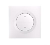 URPIZY Interrupteur mural WiFi intelligent pour volet roulant Mini série RBS-E Fusion - Pour commande vocale Alexa - Application et toucher - 150 W - IP65 - Convient aux pièces humides - Blanc