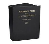 URPIZY Ishihara Livre de test de distinction de couleur 38 plaques pour daltonisme inné et faiblesse rouge-vert avec lentilles d'ombre à paupières en papier 19 x 14,8 x 4 cm