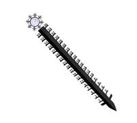 URPIZY Jauge de hauteur de neige avec thermomètre de Noël en acier au carbone avec motif flocon de neige pour jardin et extérieur 91 cm