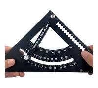 URPIZY Jauge d'escalier en aluminium aéronautique de 4 mm, outil de mesure réglable, 41 à 152 cm, pour marches d'escalier et marches, convient pour les planchers en bois et la menuiserie, rouge/noir