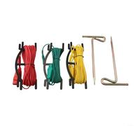 URPIZY Kit d'accessoires de mesure de terre numérique avec 3 câbles de test et 2 tiges de terre pour électriciens, test de résistance à la terre, métrologie industrielle