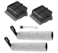 URPIZY Kit d'accessoires pour aspirateur Tineco iFloor 5 et Breeze : 2 brosses à rouleaux + 2 filtres + 1 brosse de nettoyage lavables et réutilisables