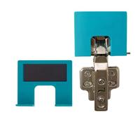 URPIZY Kit de montage de charnière de précision : support magnétique pour une installation rapide et précise dans le travail du bois, 2 pièces, ABS, compatible avec les types de charnières courants