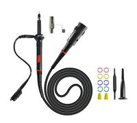 URPIZY Kit de pointes de test pour oscilloscope avec connecteur BNC, bande passante 200 MHz, commutable 10:1 ou 1:1, pour oscilloscopes numériques et portables, modèle P2200, longueur du câble 110 cm