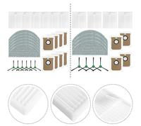 URPIZY Kit de rechange pour aspirateur robot DEERMA S30 / DEM-S30 : filtre, serpillère, sac à poussière et brosses latérales ¨C Lot de 4 en nylon, microfibre et non-tissé
