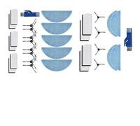 URPIZY Kit de remplacement compatible avec serpillère, brosse latérale et filtre pour aspirateur robot Tikom G7000 G6000 Réutilisable Lavable 4 filtres + 4 brosses latérales + 4 lingettes + Rei