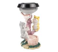 URPIZY Lampe de jardin solaire en résine IP65 résistante aux intempéries Statue d'animaux décorative avec panneau monocristallin pour la zone extérieure du jardin