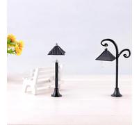 URPIZY Lanterne de rue miniature pour extérieur, 1/12 Ma, lampe décorative en PVC, à piles, idéale pour jardin, maison de jeu, boîte d'ombrage, bonsaï et paysages miniatures