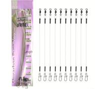 URPIZY Ligne de pêche fluorocarbone 7-18 kg avec rouleau pivotant test de pression Fastlock - Haute résistance et résistance à l'abrasion | 10 pièces/lot (9 kg 20 cm)