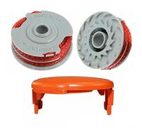 URPIZY Lot de 2 bobines de Fil pour débroussailleuse pour Flymo Contour 500 Power Plus 500 et 500XT avec Couvercle de Bobine