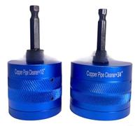 URPIZY Lot de 2 brosses de nettoyage pour tuyaux en cuivre, avec rainures antidérapantes et rivets latéraux pour un entretien efficace des sanitaires